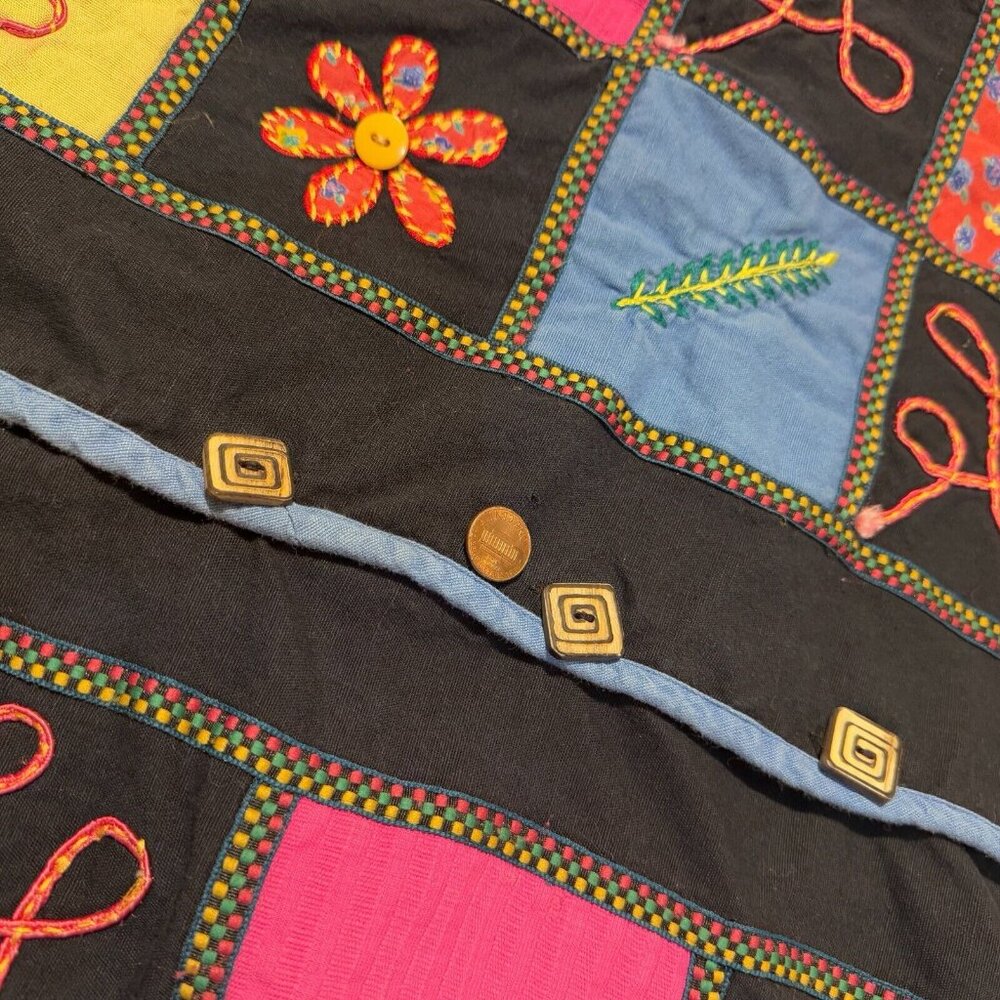 New Direction Embroidered Patchwork Jacket - M Li… - image 3